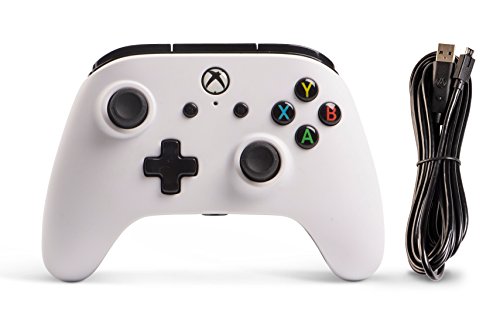 PowerA Enhanced Wired Controller for Xbox One - White, Gamepad, Wired Video Game Controller, Gaming Controller, Xbox One, Works with Xbox Series X|S