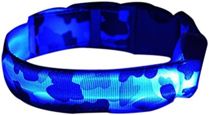 Uniquorn 2017 New Fashion LED Light Collar Camouflage Pet Collar Night Light Flash Dog Seat Belt 7 Color Optional