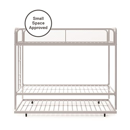 DHP Triple Metal Bunk Bed Frame, White, Twin Pricepulse