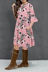 HOSIKA Toddler Kid Floral Sundress 3/4 Sleeve