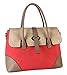 Diophy PU Leather Three Tone Zipper Closure Bayswater Womens Purse Shoulder Handbag CL-3501