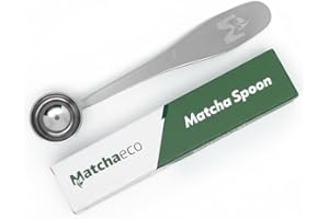 Matchaeco | 1g Matcha Tea/Coffee Scoop Measuring Spoon | Boxed Matcha Green Tea Powder 1g Scoop | 2.5ml Capacity 1/2 Teaspoon Size | Cutlery Kitchen Utensil Gift | Premium Stainless Steel |