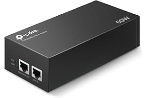 TP-Link TL-PoE170S 802.3at/af/bt Gigabit PoE Injector Non-PoE to PoE Adapter Supplies up to 60W (PoE++) Plug & Play Desktop/Wall-Mount Distance Up to 328 ft. UL Certified, Black