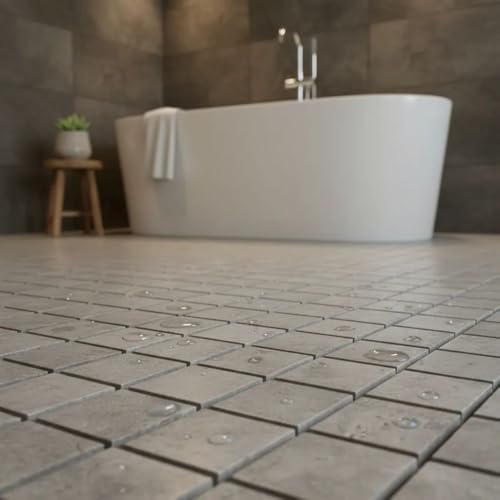 Pastilha 5x5cm de Porcelana Cinza Rajada 8 Placas 33x33 (1m²)