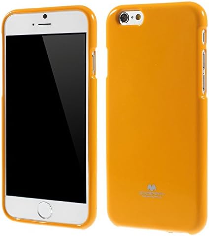 MaryJane Mercury Glittery Powder Soft TPU Skin Cover for iPhone 6 4.7-Inch - Retail Packaging - Orange