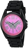 DC Comics Women's Quartz Metal and Silicone Casual Watch, Color:Black (Model: BVS9057)