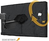 Outdoor TV Cover 30 - 33 Inch LED Flatscreen TV With Bottom Cover | Weatherproof and Dust-Proof Material | Universal Wall Mount Wall Bracket and Stand Compatible | Heavy Duty Smart TV Remote Cover