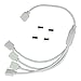 ESUMIC LED Strip 3528 5050 RGB 4 Pins Splitter Connector Cable White (1to4 splitter cable)
