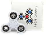 Focus Spinner - (4 Colors) Fidget Toy For Anxiety Stress Relief Attention Focus For Children / Adult Gift ADHD (White)