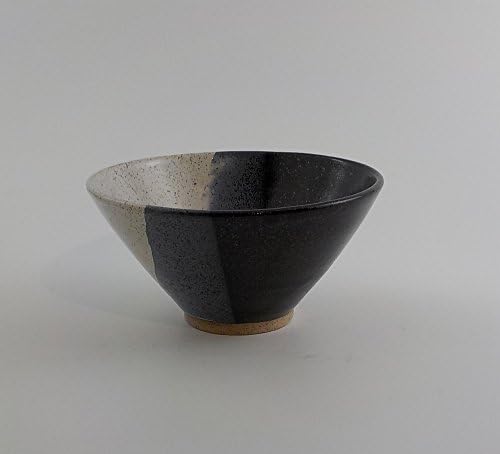 Handmade Ceramic Bowl, Soup or Salad Dish, Serving Bowl, Speckle White and Black