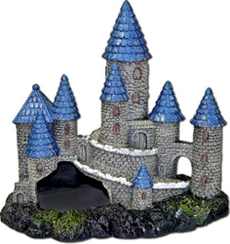 Blue RibbonPET Products 030157016548 Exotic Environments Blue Spire Castle Blue/Gray