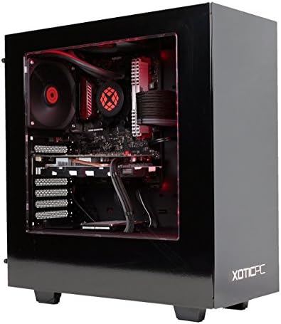 XOTIC G6 Viper Gaming Computer - AMD Ryzen 7 1700x, NVIDIA GeForce GTX 1070, 16GB 3200Mhz DDR4 RAM, 128GB M.2 SSD + 1TB 7200RPM HDD, Closed Loop Watercooling, VR Ready Desktop