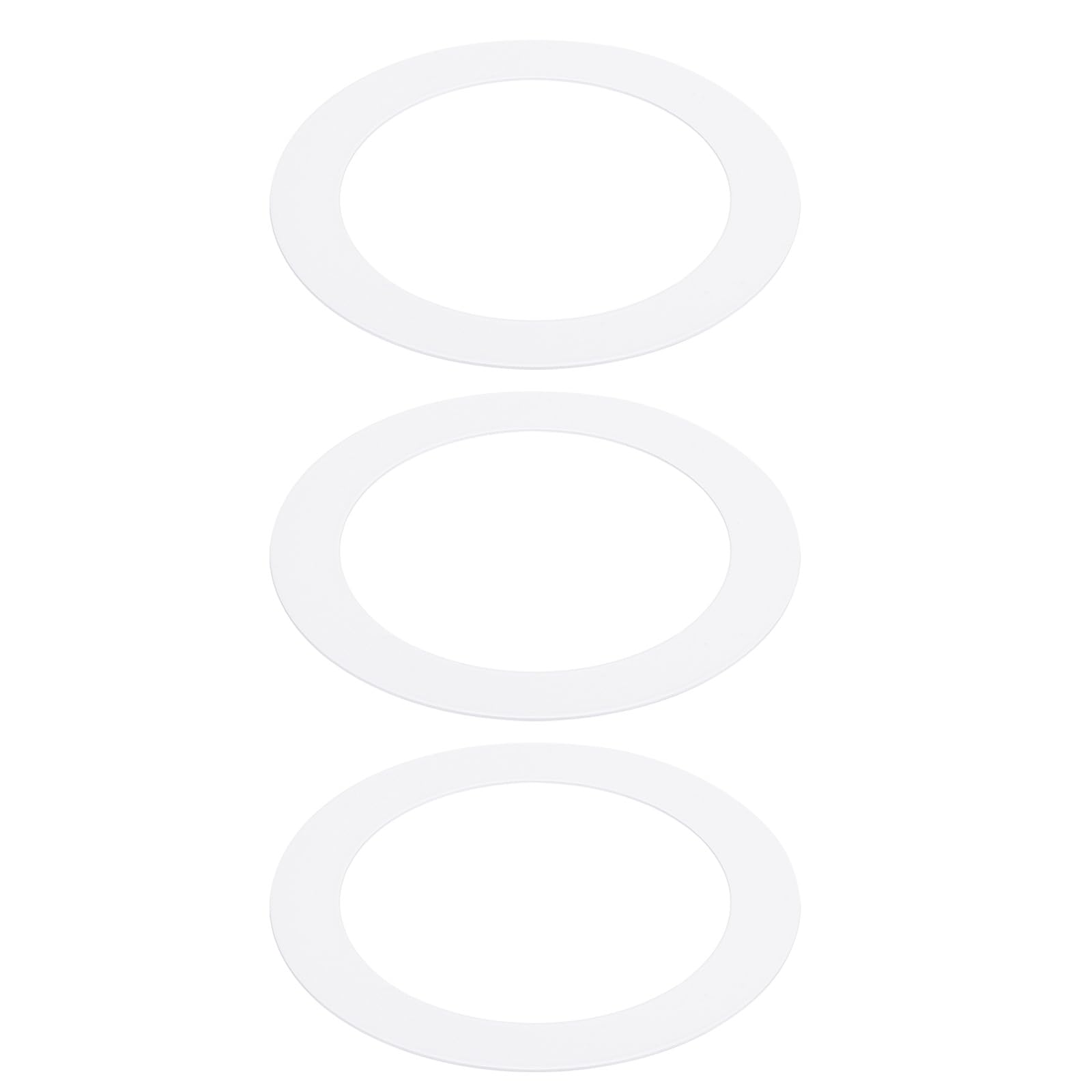 PATIKIL 3.58" ID 4.92" OD Goof Rings for Recessed Light, 3 Pack Matte White Goof Metal Trim Ring Lighting Fixture for Ceiling Wall Recessed Can Downlights