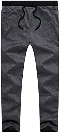 Vionr Boy's Slim Fit Skinny Cotton Running Jogger Pants Dark Grey 14