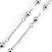 LUXIANDA Badge Holder for Keys Women ID Necklaces Badge Holder with Silver beads Stainless steel chain