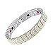 Rando Magnetic Therapy Bracelets Men Women Titanium Steel Link Chain Health Energy Bracelet Bangle Power Germanium Magnets Bracelets Arthritis Pain Relief (Gold)