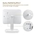 Lavany LED Illuminated Cosmetic Mirror, Lighted Makeup Mirror with 10x Magnification Vanity Mirror, Bright & Dimmable Natural Light, 180° Rotation, Battery or USB Powered
