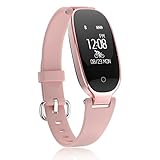 TOP-MAX Fitness Tracker,Women Sport Tracker Smart Heart Rate Monitor Watch Band Bracelet,Women Swimming Waterproof Wristband Watch with Health Sleep Activity Tracker Pedometer for Smart Phone