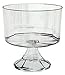 Clear Plastic Elegant Pedestal Trifle Bowl 120 Oz