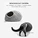 CO-Z Handcrafted Cat Cave Bed (Large), Felted from 100% Natural Wool, Handmade Furniture for Cats and Kittens, Warm and Cozy Cat Bed (Grey)thumb 2