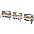 Amazon.com: ROVSUN 9Qt 3 Packs Roll Top Chafing Dish Buffet Set ...