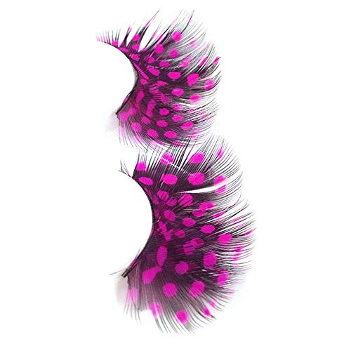 Dorisue Feather Eyelashes Pink Eyelashes With Peacock Butterfly Long