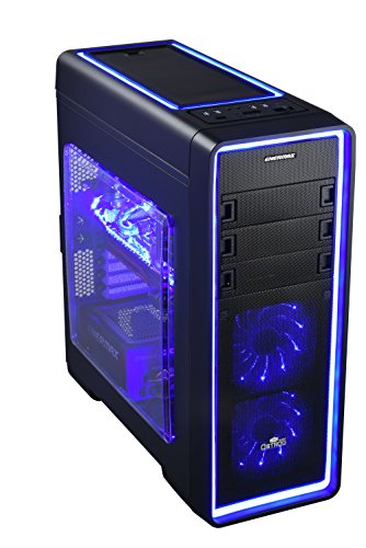 Enermax ECA3380AS-BL Ostrog ADV Mid Tower Computer Case featuring Lighting LED Technology Blue