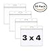 MIFFLIN-USA Card Protector (Clear, 4x3 Inches, 50 Pack), Waterproof and Resealable Horizontal Plastic ID Name Badge Holders