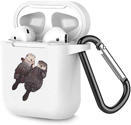 Airpods Case Personalized White TPU Soft Rubber Accessories Full Protective Shockproof Case for AirPods 2 & 1 Otters