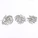 Rustark 120Pcs 3 Sizes Silver Tone Pin Back Clasp Brooch for Badge Crafts, Jewelry Crafting, Sewing Fabric, Making Corsage - Small/Medium/Large