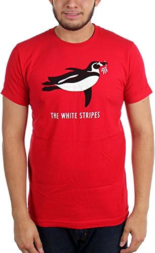 The White Stripes - Mens Red Penguin T-Shirt, XX-Large, Red