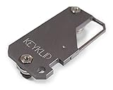 KeyKlip Gunmetal • Carabiner Key Holder • Slim Key Organizer • Key Holder • Aerograde Anodized Aluminum • Great for Lanyards, Key Fobs, Key Ring