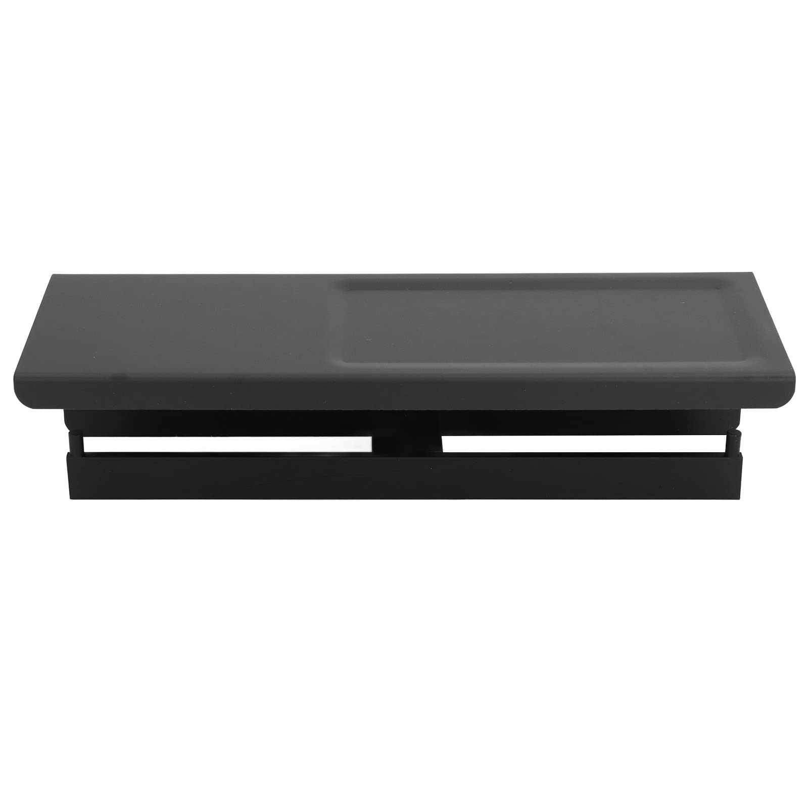 Double Toilet Paper Holder, Space-Saving Wall Mounted Tissue Dispenser, Durable Black Bathroom Accessory for Home Office Kitchen Hotel