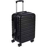 AmazonBasics Hardside Spinner Luggage - 20-inch Carry-on/Cabin Size, Black