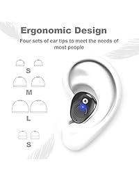 Auriculares inalámbricos EDECUS TL1 Bluetooth 5.0 True inalámbricos Bluetooth con 24 horas de tiempo de reproducción, 3D estéreo HiFi sonido in ear auriculares, micrófono integrado Bluetooth auriculares con funda de carga portátil