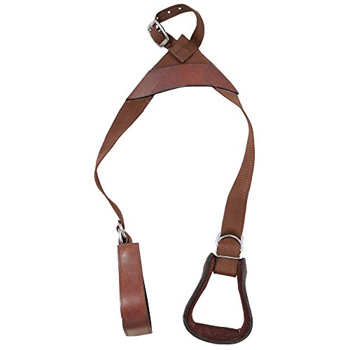 Tough-1 Kids Nylon Slip-On Stirrup Set with Leather Stirrups