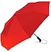 McConnor Automatic Travel Rain Umbrella - Auto Open Close Compact Folding - Windproof Strong and Sturdy Canopy - Heavy Duty Slim Lightweight - Fits in Luggage or Purse, Red