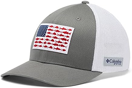 Unisex PFG Mesh Fish Flag Ball Cap, Titan/Weiß, L/XL