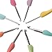 NABLUE 8pcs Colorful Crochet Hooks Set,Retro Crochet Hooks Knitting Needles Set,Ergonomic Grip Handle with Case