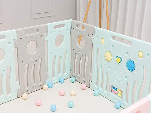 BUCKLAND Baby Playpen Kids Infant Play Yard Toddler Fence (Premium 16+2 Panel Set) - Thumbnail 6