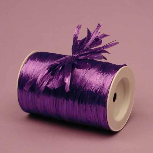 Premium Quality Rayon Raffia Ribbon - 1/4 Inch X 100 Yards (Purple Pearlized)