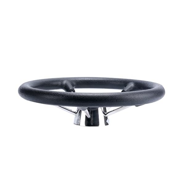 Amarine-made-13-12-Inch-Boat-Marine-5-Spoke-Destroyer-Steering-Wheel-with-Black-Foam-Grip