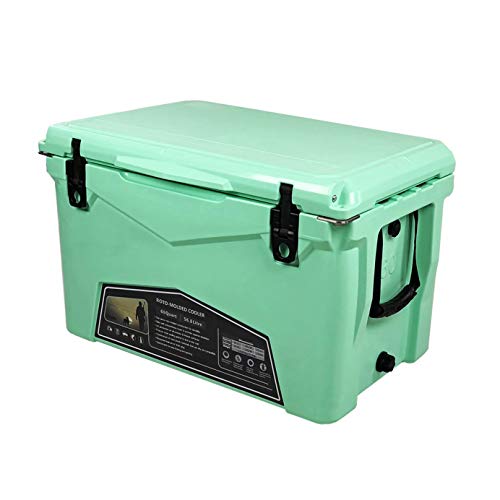 Xspec Pro Roto-Molded 60 Quart High Performance Cooler Outdoor Ice Chest, Seafoam, Durable Stylish Rotomolded with Bottle Openers, Vacuum Release Valve, and Low Profile Snap Tight Latches