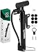 K-Brands Bike Pump - Compact and Portable Bike Floor & Sports Ball Air Pump - Aluminum Alloy Bicycle Tire Pump with Puncture Kit
