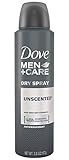 Dove Men+Care Dry Spray Antiperspirant - Unscented 3.8 oz. (Pack of 3)
