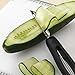 Pampered Chef #1071 Vegetable Peeler | Stainless Steel Fruit Potato Peeler | Easy Grip Handles | 7 1/4 Inch Black