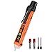 ZOTO Non Contact Voltage Tester, AC Voltage Detector Pen Circuit Tester Tool 12-1000V with Screwdriver and Led Flashlight Beeper (orange)