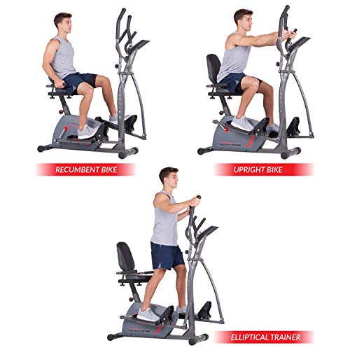 Body Champ Trio Trainer All in One Elliptical, Upright Stationary, and Recumbent Exercise Bike Plus Seated and Sprint Road Bike Cycling BRT5350 - Thumbnail 5