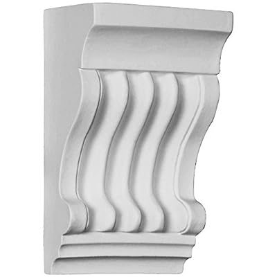 Ekena Millwork COR04X03X07BE 4 inch W x 2 5/8 inch D x 6 5/8 inch H Berkshire Corbel, White