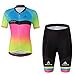 MILOTO Women's Cycling Jersey Reflective Shirt Padded Shorts Set